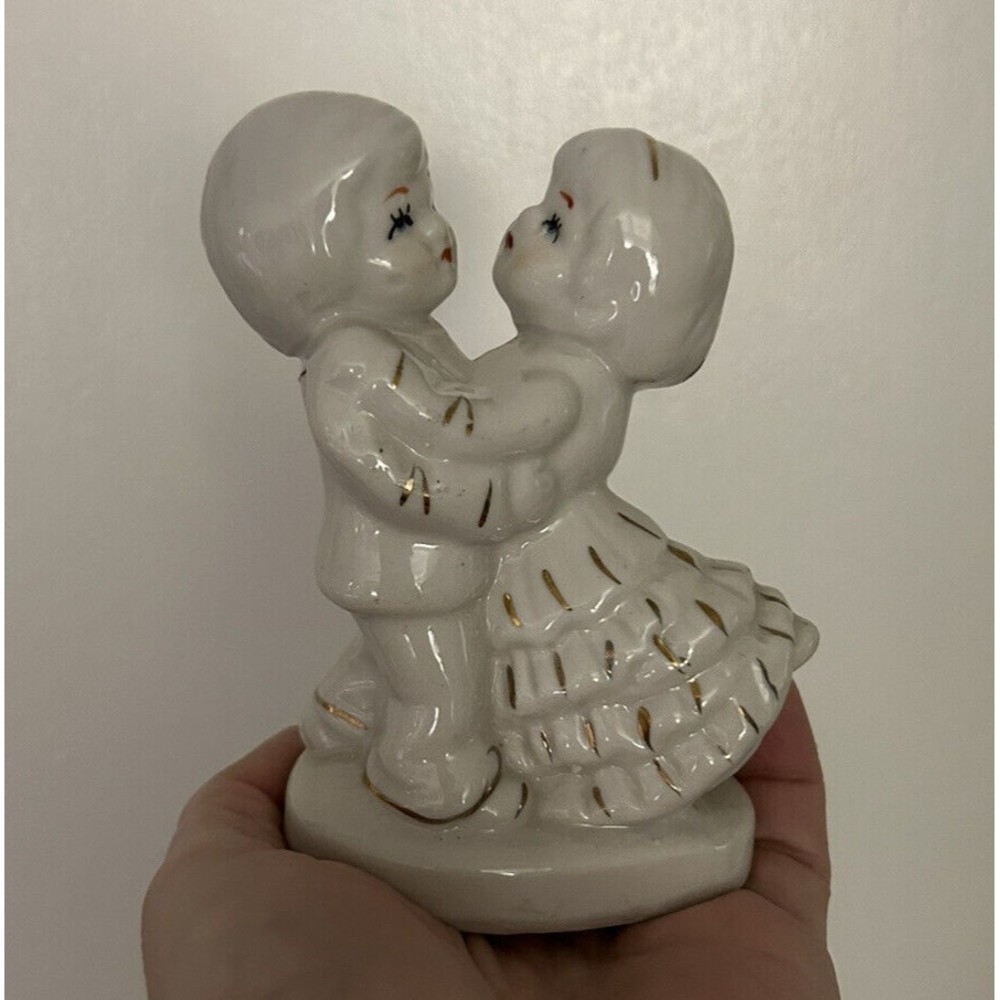 Vintage Dancing couple White and Gold by GOT Gilded Grandmillennial Bride Groom